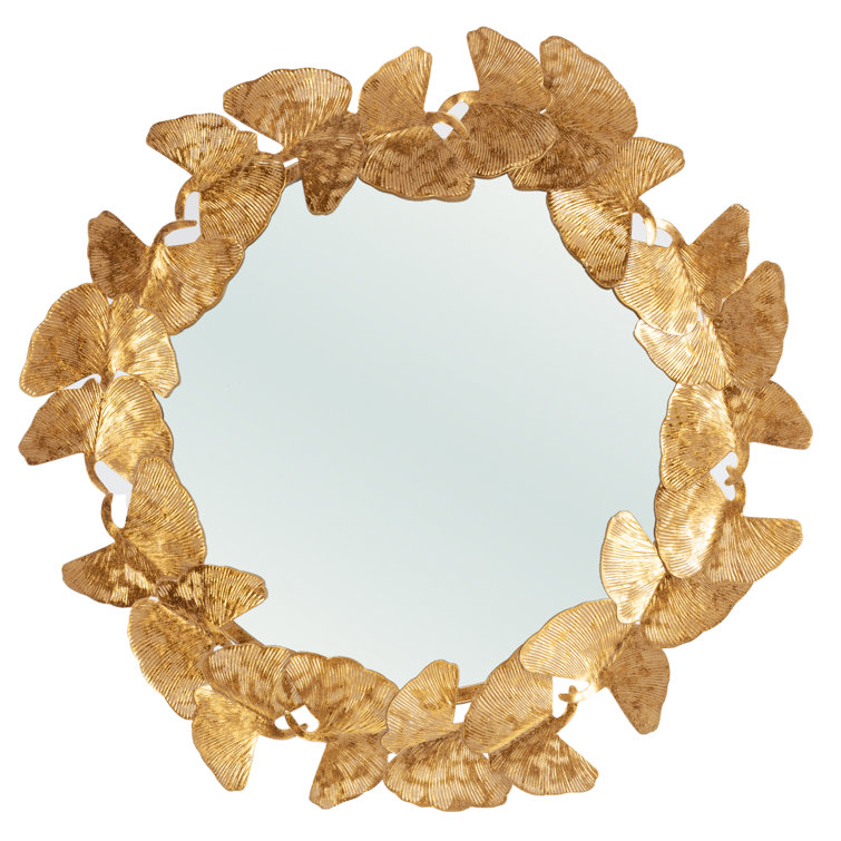 Everly Quinn Kirkland Round Metal Wall Mirror Wayfair